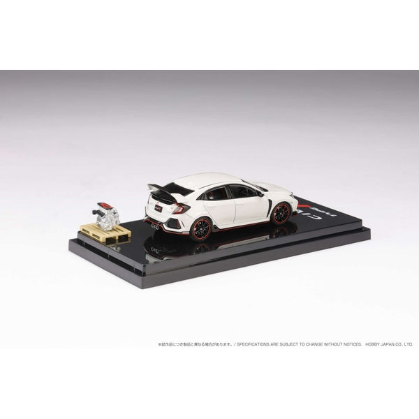 [ Back-order ] Hobby Japan HJ641055AW 1:64 Honda CIVIC Type R FK8 2017 with Engine Display Model CHAMPIONSHIP WHITE Diecast model car