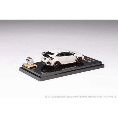 [ Back-order ] Hobby Japan HJ641055AW 1:64 Honda CIVIC Type R FK8 2017 with Engine Display Model CHAMPIONSHIP WHITE Diecast model car