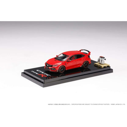 [ Back-order ] Hobby Japan HJ642055AR 1:64 Honda CIVIC Type R FK8 2020 with Engine Display Model FLAME RED Diecast model car