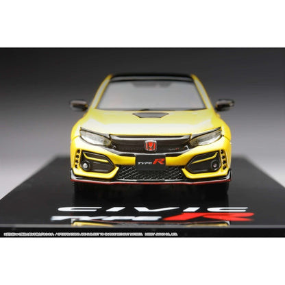 [ Back-order ] Hobby Japan HJ642055BY 1:64 Honda CIVIC Type R Limited Edition FK8 2020 with Engine Display Model SUNLIGHT YELLOW II Diecast model car