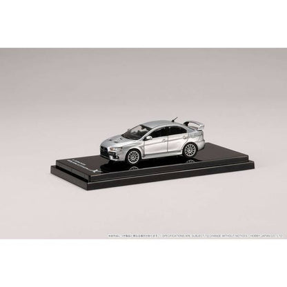 [ Back-order ] Hobby Japan HJ641053AS 1:64 MITSUBISHI LANCER EVOLUTION 10 genuine optional side spoiler COOL SILVER METALLIC Diecast model car