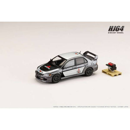 [ Back-order ] Hobby Japan HJ648054MP 1:64 MITSUBISHI LANCER EVOLUTION 9 MR GSR RALLY REPLICA with Engine Display Model 2006 Medium Purplish Gray Mica Diecast model car