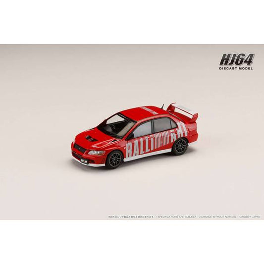 HJ642054AR Hobby JAPAN 1:64 Mitsubishi Lancer Evolution 7 GSR RALLIART Parma Red