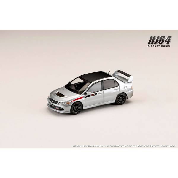 [ Back-order ] Hobby Japan HJ647054CS 1:64 MITSUBISHI LANCER EVOLUTION 9 MR GSR JDM Customized Ver with Engine Display Model COOL SILVER METALLIC Diecast model car