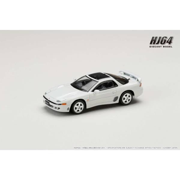 [ Back-order ] Hobby Japan HJ643065W 1:64 MITSUBISHI GTO TWINTURBO GLASS TOP MISTY WHITE PEARL Diecast model car