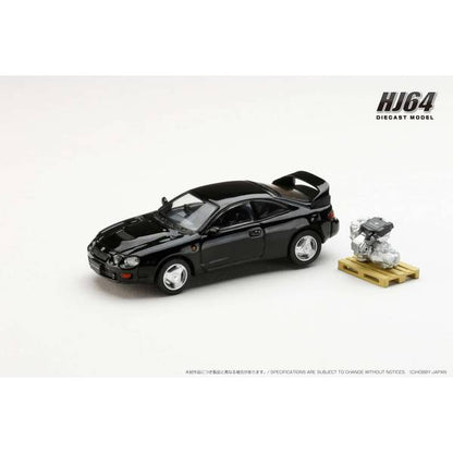 [ Back-order ] Hobby Japan HJ641064ABK 1:64 Toyota CELICA GT-FOUR WRC Edition ST205 with Engine Display Model BLACK Diecast model car