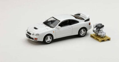 [ Back-order ] Hobby Japan HJ641064AW 1:64 Toyota CELICA GT-FOUR WRC Edition (ST205) with Engine Display Model SUPER WHITE ‡U Diecast model car