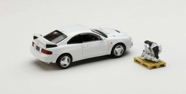 [ Back-order ] Hobby Japan HJ641064AW 1:64 Toyota CELICA GT-FOUR WRC Edition (ST205) with Engine Display Model SUPER WHITE ‡U Diecast model car