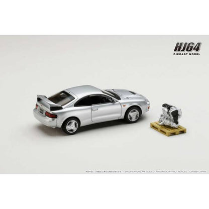 [ Back-order ] Hobby Japan HJ641064AS 1:64 Toyota CELICA GT-FOUR WRC Edition ST205 with Engine Display Model SILVER Diecast model car