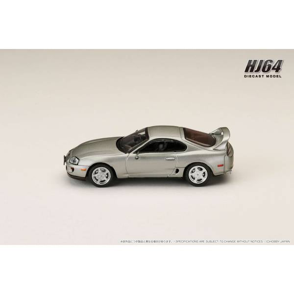 [ Back-order ] Hobby Japan HJ642042S 1:64 Toyota SUPRA RZ JZA80 with Active Spoiler Parts SILVER METALLIC GRAPHITE Diecast model car