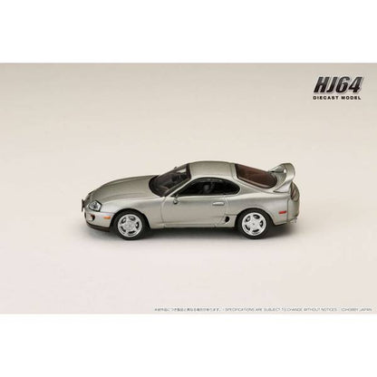 [ Back-order ] Hobby Japan HJ642042S 1:64 Toyota SUPRA RZ JZA80 with Active Spoiler Parts SILVER METALLIC GRAPHITE Diecast model car