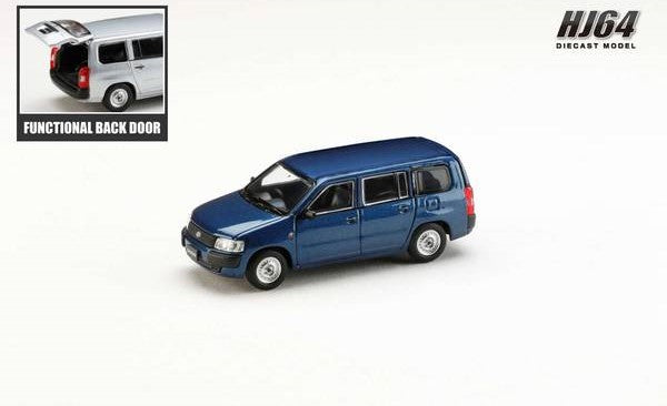 [ Back-order ] Hobby Japan HJ641062BL 1:64 Toyota PROBOX VAN DX Dark Blue Mica Diecast model car