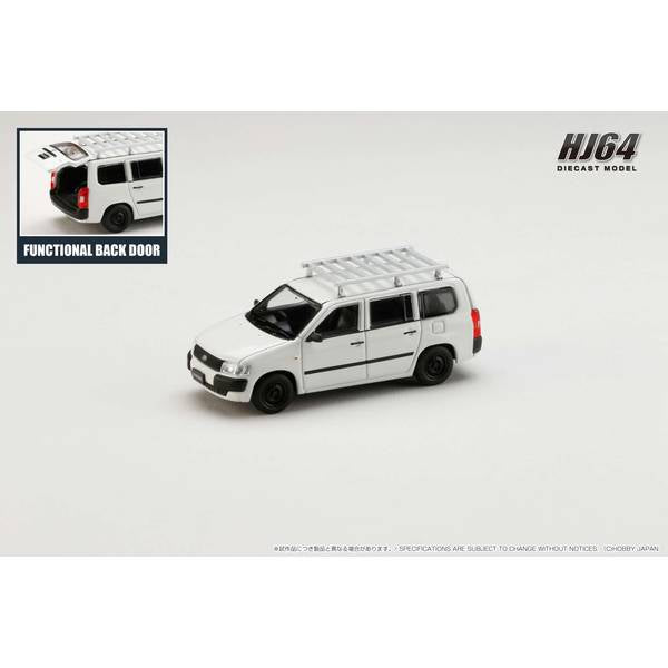 [ Back-order ] Hobby Japan HJ642062W 1:64 Toyota PROBOX Customized ver with ROOF CARRIERWhite Diecast model car