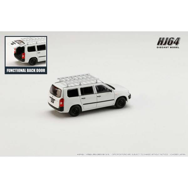 [ Back-order ] Hobby Japan HJ642062W 1:64 Toyota PROBOX Customized ver with ROOF CARRIERWhite Diecast model car