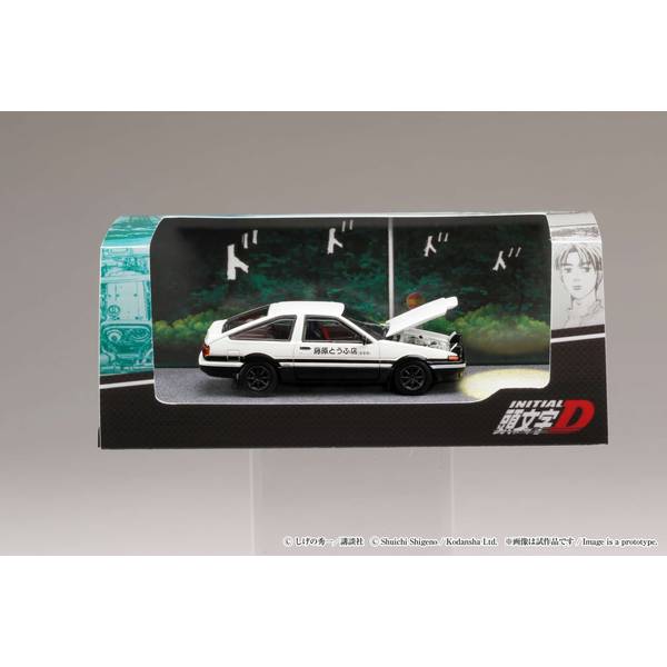 [ Back-order ] Hobby Japan HJ641052DC 1:64 Toyota SPRINTER TRUENO GT APEX AE86 Initial D engine model with Wataru Akiyama Diecast model car