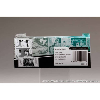 [ Back-order ] Hobby Japan HJ641052DC 1:64 Toyota SPRINTER TRUENO GT APEX AE86 Initial D engine model with Wataru Akiyama Diecast model car