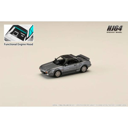 [ Back-order ] Hobby Japan HJ643056AGM 1:64 Toyota MR2 1600G-LIMITED SUPER CHARGER 1988 T BAR ROOFGray Metallic Diecast model car