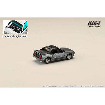 [ Back-order ] Hobby Japan HJ643056AGM 1:64 Toyota MR2 1600G-LIMITED SUPER CHARGER 1988 T BAR ROOFGray Metallic Diecast model car