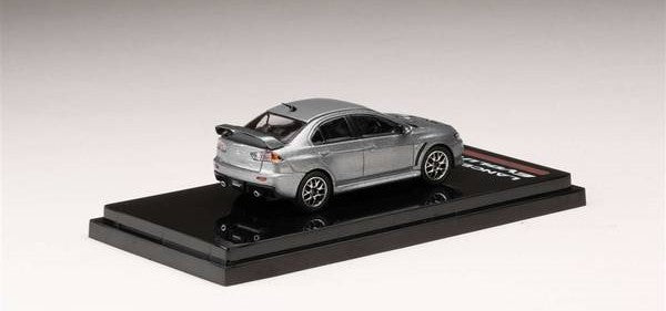 [ Back-order ] Hobby Japan HJ642053AGM 1:64 MITSUBISHI LANCER EVOLUTION 10 FINAL EDITION WITH ENGINE DISPLAY MODEL TITANIUM GRAY METALLIC Diecast model car