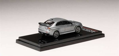 [ Back-order ] Hobby Japan HJ642053AGM 1:64 MITSUBISHI LANCER EVOLUTION 10 FINAL EDITION WITH ENGINE DISPLAY MODEL TITANIUM GRAY METALLIC Diecast model car