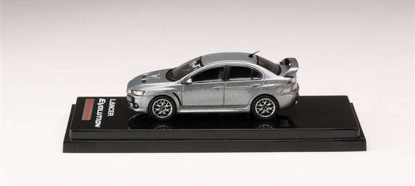 [ Back-order ] Hobby Japan HJ642053AGM 1:64 MITSUBISHI LANCER EVOLUTION 10 FINAL EDITION WITH ENGINE DISPLAY MODEL TITANIUM GRAY METALLIC Diecast model car