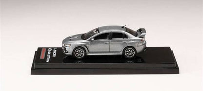 [ Back-order ] Hobby Japan HJ642053AGM 1:64 MITSUBISHI LANCER EVOLUTION 10 FINAL EDITION WITH ENGINE DISPLAY MODEL TITANIUM GRAY METALLIC Diecast model car