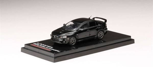 [ Back-order ] Hobby Japan HJ642053ABK 1:64 MITSUBISHI LANCER EVOLUTION 10 FINAL EDITION WITH ENGINE DISPLAY MODEL PHANTOM BLACK PEARL Diecast model car