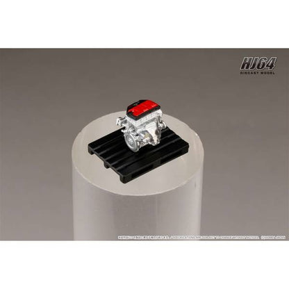 [ Back-order ] Hobby Japan HJ642053CGM 1:64 MITSUBISHI LANCER EVOLUTION 10 FINAL EDITION WITH ENGINE DISPLAY MODEL TITANIUM GRAY METALLIC BLACK ROOF Diecast model car