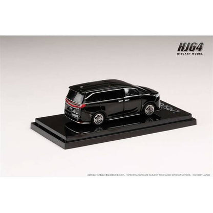 [ Back-order ] Hobby Japan HJ641076ABK 1:64 LEXUS LM500h RHD 4 Seater GRAPHITE BLACK GLASS FLAKE WHITE INT Diecast model car