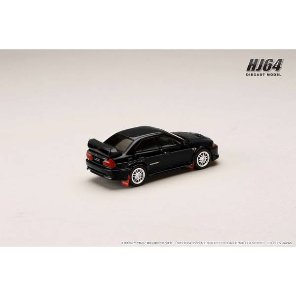 [ Back-order ] Hobby Japan HJ642032ABK 1:64 MITSUBISHI LANCER GSR EVOLUTION 5 (CP9A) 1998 with Mud flap PYRENEES BLACK (P) Diecast model car