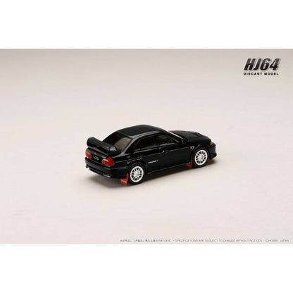 [ Back-order ] Hobby Japan HJ642032ABK 1:64 MITSUBISHI LANCER GSR EVOLUTION 5 (CP9A) 1998 with Mud flap PYRENEES BLACK (P) Diecast model car