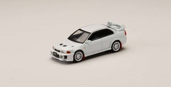 [ Back-order ] Hobby Japan HJ642032AW 1:64 MITSUBISHI LANCER GSR EVOLUTION 5 CP9A 1998 with Mud flap SCORTIA WHITE Diecast model car