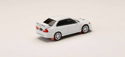 [ Back-order ] Hobby Japan HJ642032AW 1:64 MITSUBISHI LANCER GSR EVOLUTION 5 CP9A 1998 with Mud flap SCORTIA WHITE Diecast model car