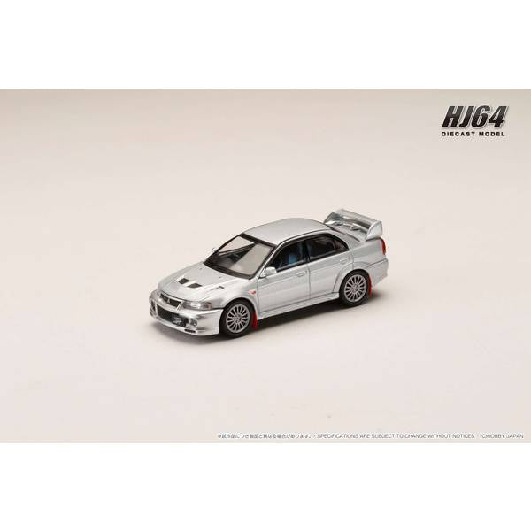 [ Back-order ] Hobby Japan HJ642033AS 1:64 MITSUBISHI LANCER GSR EVOLUTION 6 CP9A 1999 with Mud flap SATELLITE SILVER M  Diecast model car