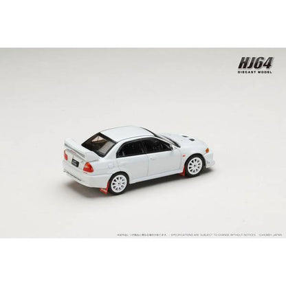 [ Back-order ] Hobby Japan HJ642033BW 1:64 MITSUBISHI LANCER GSR EVOLUTION 6 T.M.E  CP9A 2000 with Mud flap SCORTIA WHITE Diecast model car