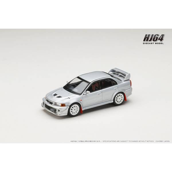 [ Back-order ] Hobby Japan HJ642033BS 1:64 MITSUBISHI LANCER GSR EVOLUTION 6 T.M.E  CP9A 2000 with Mud flap SATELLITE SILVER M  Diecast model car