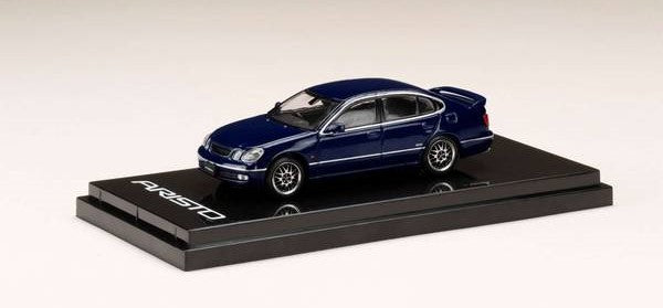 [ Back-order ] Hobby Japan HJ642030CBL 1:64 Toyota ARISTO V300 VERTEX EDITION EARLY VERSIONCUSTOMIZED Dark Blue Mica Diecast model car