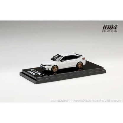 [ Back-order ] Hobby Japan HJ642046BW 1:64 Honda CIVIC RS Customized VerPlatinum White Pearl Diecast model car