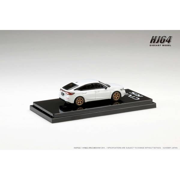 [ Back-order ] Hobby Japan HJ642046BW 1:64 Honda CIVIC RS Customized VerPlatinum White Pearl Diecast model car