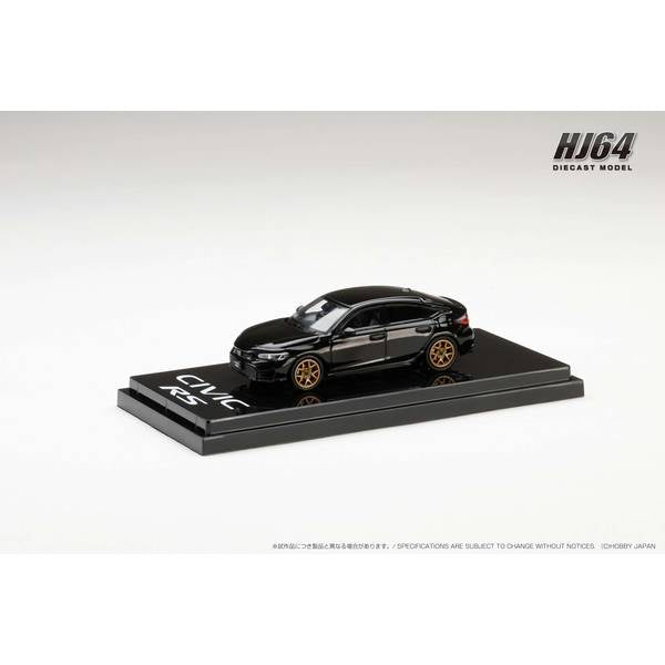 [ Back-order ] Hobby Japan HJ642046BBK 1:64 Honda CIVIC RS Customized VerCrystal Black Pearl Diecast model car
