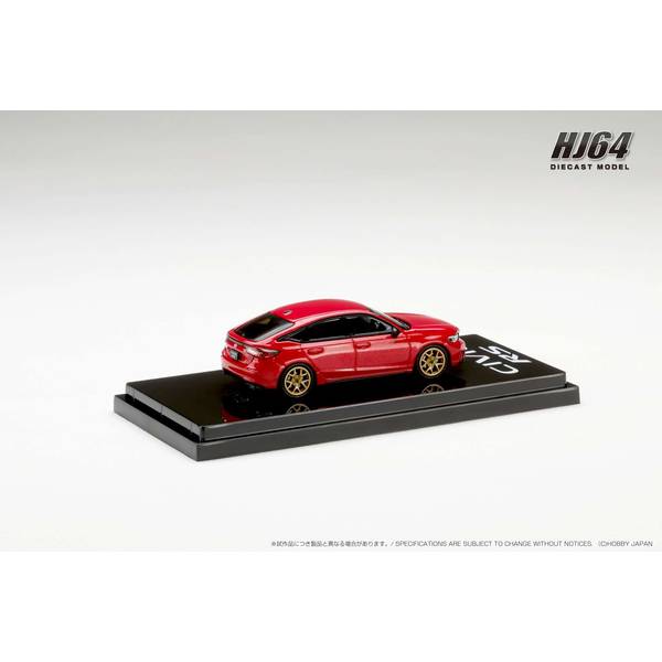 [ Back-order ] Hobby Japan HJ642046BR 1:64 Honda CIVIC RS Customized VerPremium Crystal Red Metallic Diecast model car