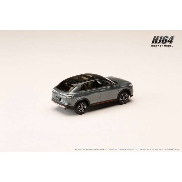 [ Back-order ] Hobby Japan HJ642071GM 1:64 Honda VEZEL e/HEV Play Meteoroid Gray Metallic Diecast model car