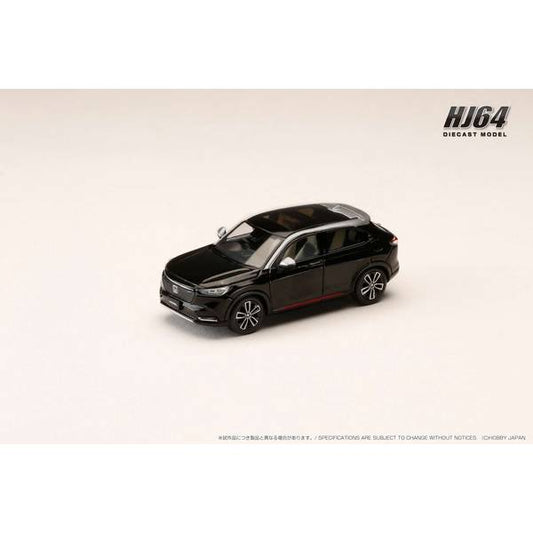 [ Back-order ] Hobby Japan HJ642071BK 1:64 HJ64 Honda VEZEL e/HEV PLaY 2Crystal Black Pearl Diecast model car