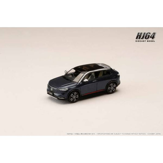 [ Back-order ] Hobby Japan HJ642071BL 1:64 HJ64 Honda VEZEL e/ HEV PLaY 2Midnight Blue Beam Metllic Diecast model car