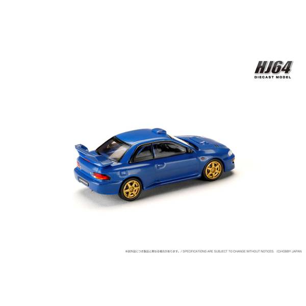 [ Back-order ] Hobby Japan HJ647041BL 1:64 SUBARU IMPREZA 22B STi Version GC8 Rally Base Car CARBON BLUE Diecast model car