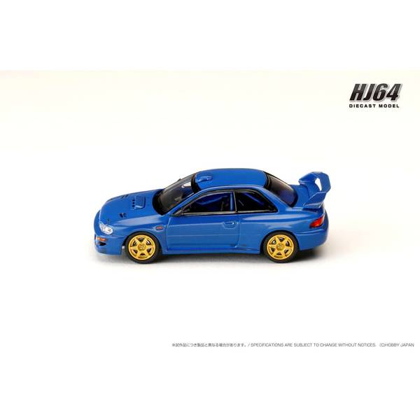 [ Back-order ] Hobby Japan HJ647041BL 1:64 SUBARU IMPREZA 22B STi Version GC8 Rally Base Car CARBON BLUE Diecast model car