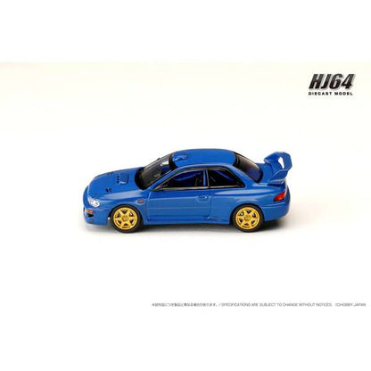 [ Back-order ] Hobby Japan HJ647041BL 1:64 SUBARU IMPREZA 22B STi Version GC8 Rally Base Car CARBON BLUE Diecast model car