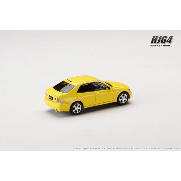[ Back-order ] Hobby Japan HJ641080AY 1:64 Toyota ALTEZZA RS200 E10 1998 SUPER BRIGHT YELLOW Diecast model car