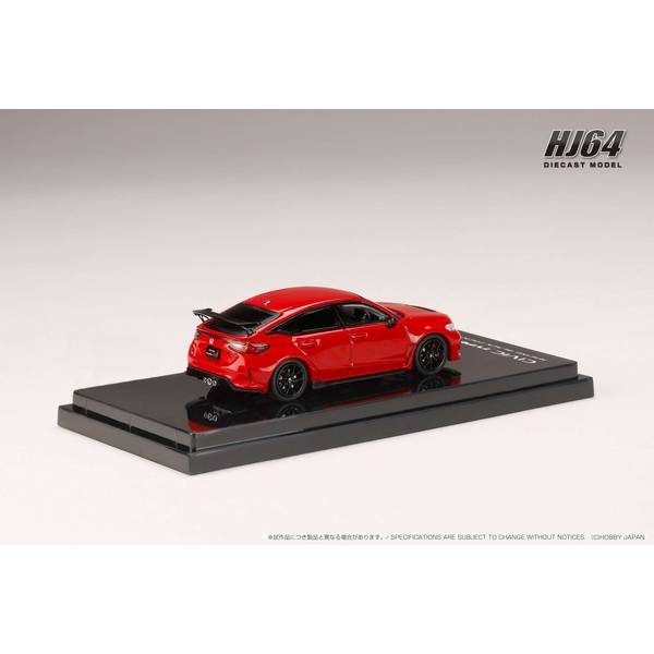 [ Back-order ] Hobby Japan HJ644063R 1:64 Honda CIVIC TYPE R FL5 RACING BLACK Package FLAME RED Diecast model car