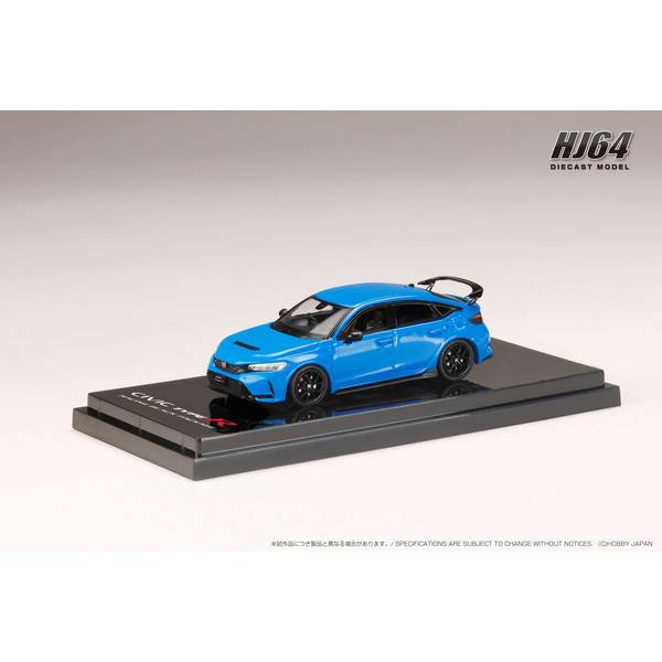 [ Back-order ] Hobby Japan HJ644063BL 1:64 Honda CIVIC TYPE R FL5 RACING BLACK Package RACING BLUE PEARL Diecast model car